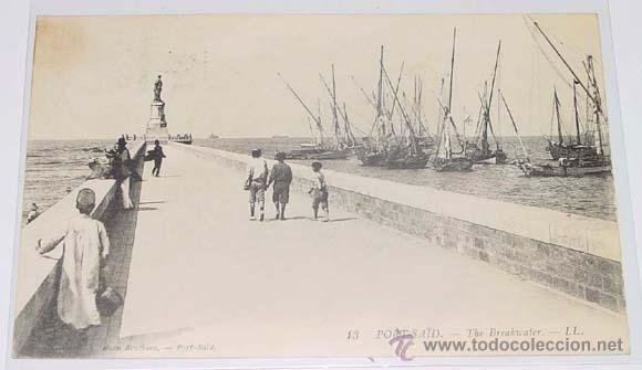 Cartoline: ANTIGUA POSTAL DE PORT SAID - EL CANAL - CIRCULADA.