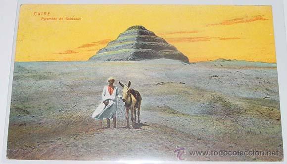 Cartoline: ANTIGUA POSTAL DEL CAIRO - PIRAMIDE SE SAKKARAH - CIRCULADA.