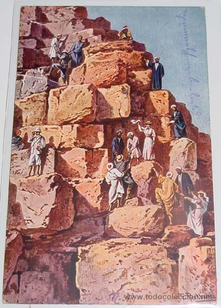 Cartoline: ANTIGUA POSTAL DEL CAIRO - LAS PIRAMIDES - CIRCULADA - SIN DIVIDIR.