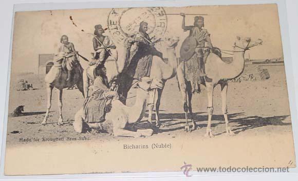 Cartoline: ANTIGUA POSTAL BICHARINS (NUBIE) - CIRCULADA - SIN DIVIDIR.