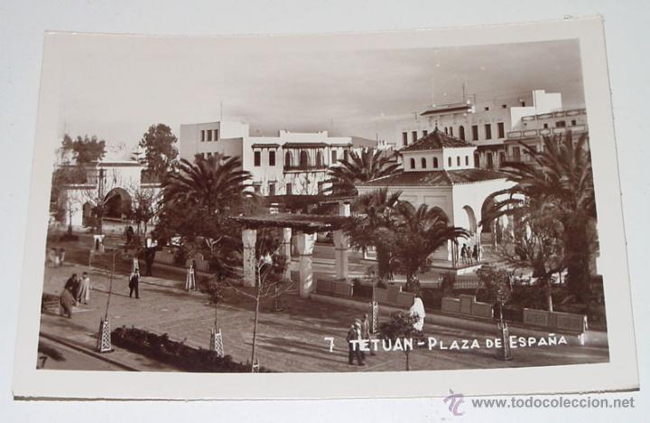 Cartoline: ANTIGUA POSTAL DE TETUAN - PLZA DE ESPA&Ntilde;A - SIN CIRCULAR.