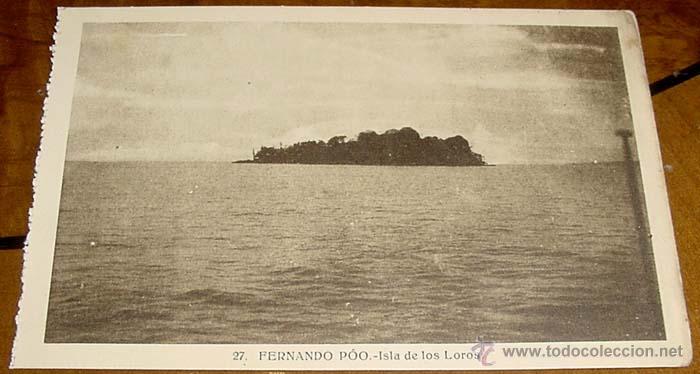 Cartoline: ANTIGUA POSTAL DE FERNADO POO - ISLA DE LOS LOROS - NO CIRCULADA - ED. HELITIOPIA ARTISTICA ESPA&Ntilde;OLA