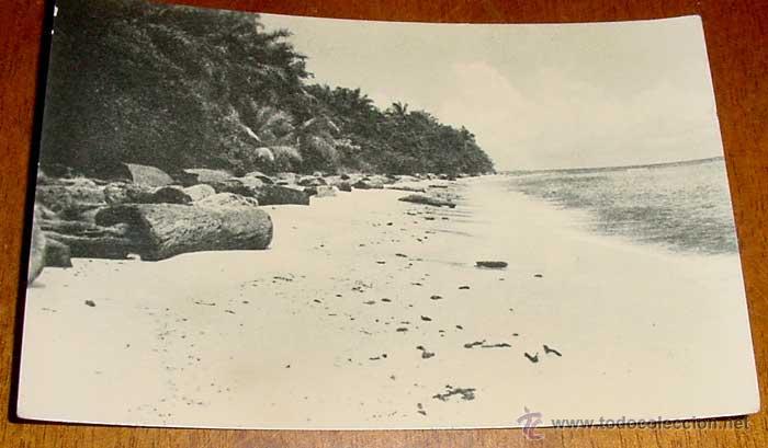 Cartoline: ANTIGUA FOTO POSTAL DE PLAYA DE CORISCO - FOTO CALIFORNIA - BATA - NO CIRCULADA.