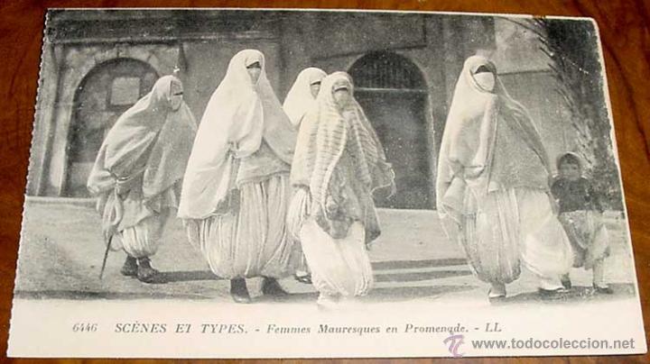 Cartoline: ANTIGUA POSTAL DE ESCENAS TIPICAS - MUJER MORA - MARRUECOS - NO CIRCULADA.
