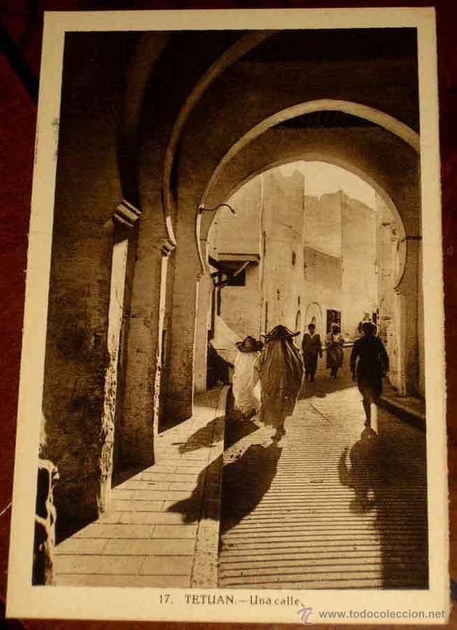 Cartes Postales: ANTIGUA POSTAL DE TETUAN (MARRUECOS) UNA CALLE - L. ROISIN - SIN CIRCULAR