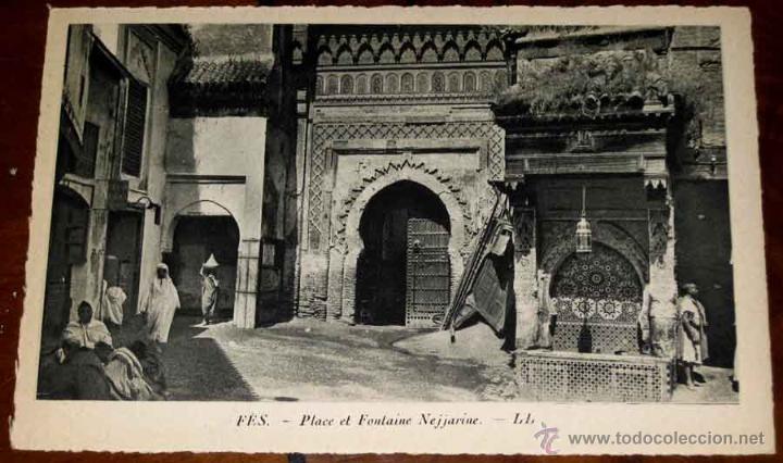 Cartes Postales: ANTIGUA POSTAL DE FES (MARRUECOS) PLAZA Y FUENTE NEJJARINE - LL - EDITADAS ESPECIALMENTE PARA EL HOT