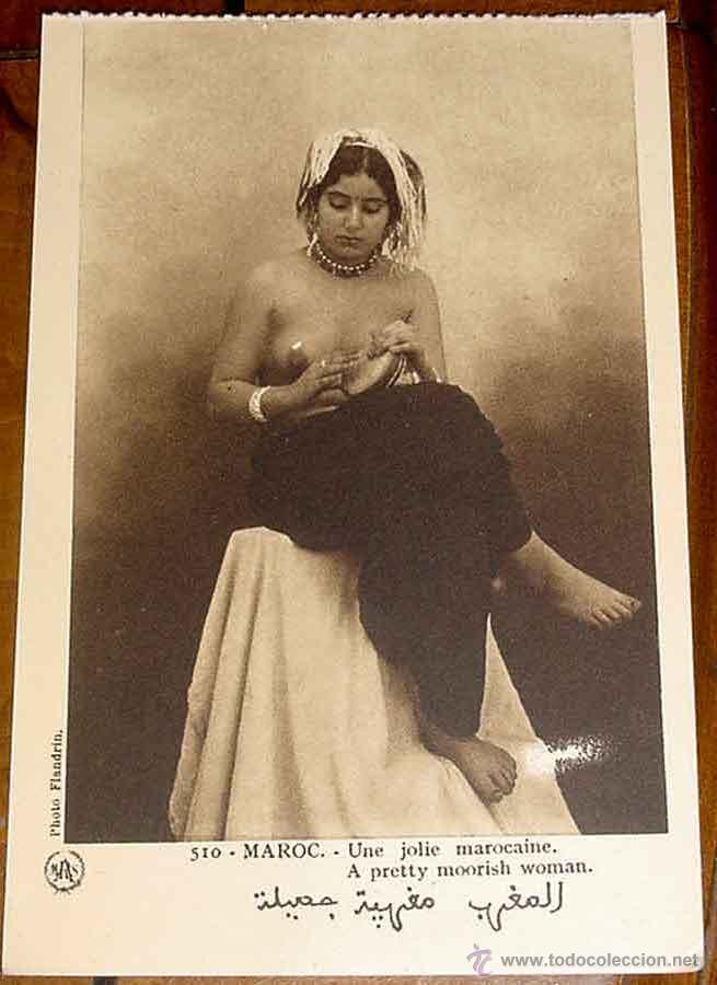 Postais: ANTIGUA POSTAL DE MARRUECOS - UNE JOLIE MAROCAINE - PAR M. FLANDRIN - SCENES TYPES DU MAROC - NOT CI