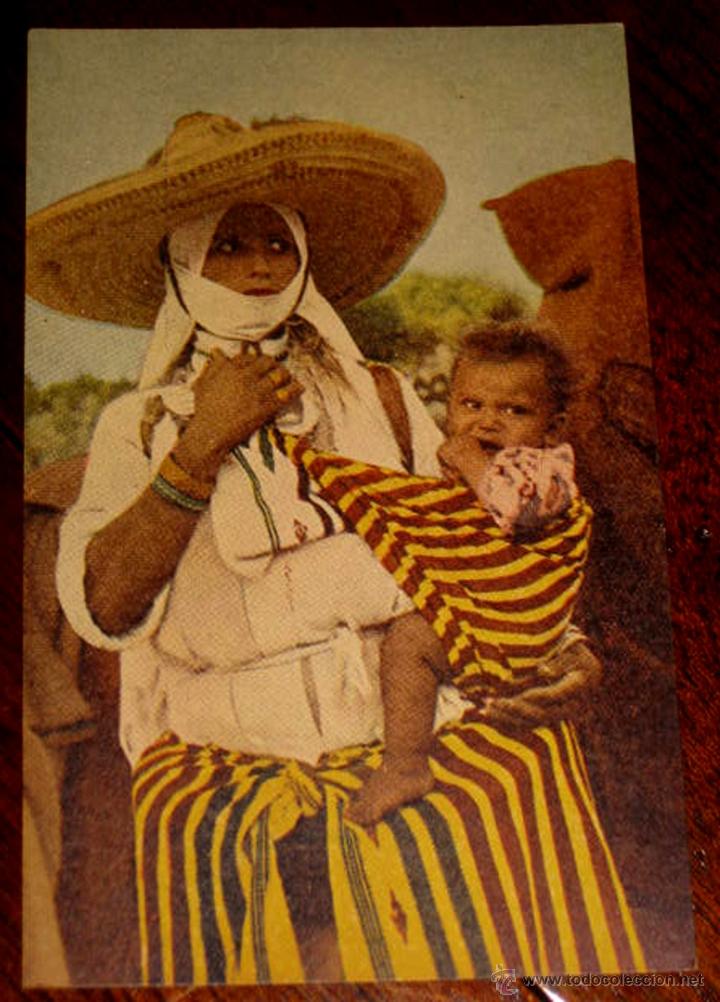 Postales: ANTIGUA POSTAL DE MARRUECOS - MUSULMANA Y SU HIJO - SERIE A NUM. 3 - ED. LA EPOCA - NO CIRCULADA.