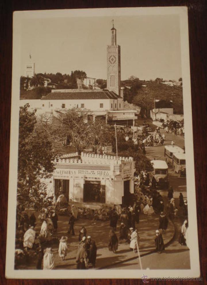 Postales: ANTIGUA FOTO DE TANGER - MARRUECOS - CIRCULADA - ED. LEBRUN FRERES.