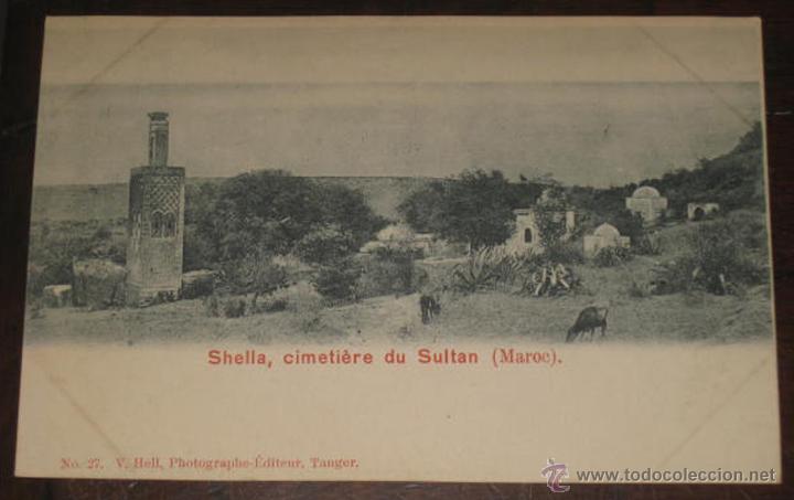 Postales: ANTIGUA POSTAL DE SHELLA, CIMETIERE DU SULTAN - MARRUECOS - N. 27 V. HELL PHOTOGRAPHE - NO CIRCULADA