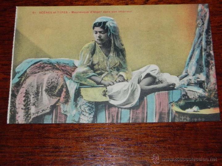 Postales: ANTIGUA POSTAL SCENES ET TYPES DE ARGELIA - ED. A.F. - N. 61 - NO CIRCULADA.