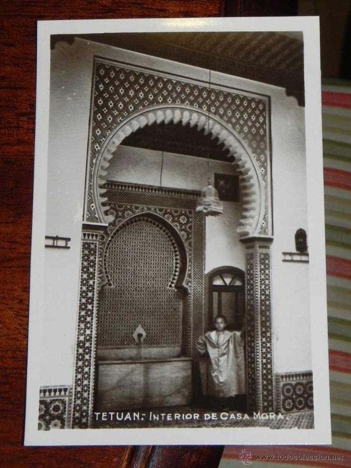 Cartoline: ANTIGUA FOTO POSTAL - TETUAN - INTERIOR DE LA CASA MORA - NO CONSTA EDITORIAL NI FOTOGRAFO - SIN CIR
