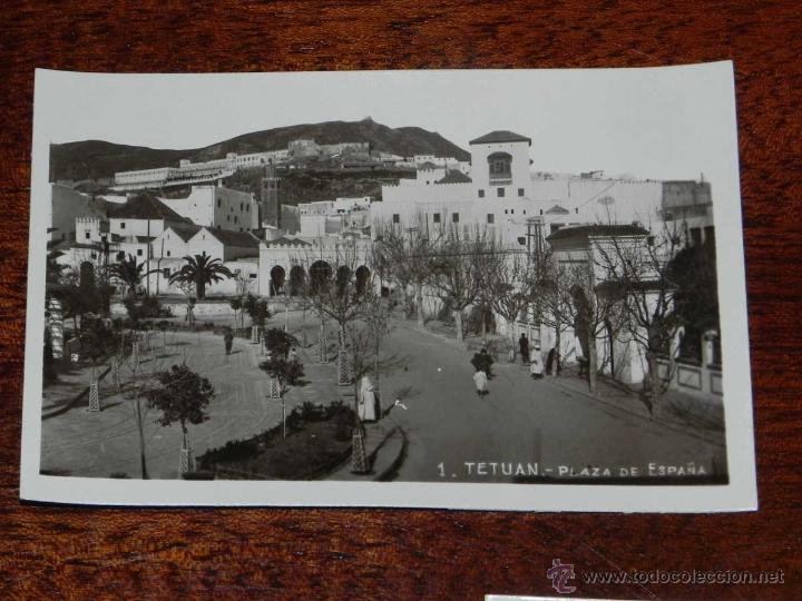 Cartoline: ANTIGUA FOTO POSTAL - TETUAN - PLAZA DE ESPA&Ntilde;A - NO CONSTA EDITORIAL NI FOTOGRAFO - 1 - SIN CIRCULAR