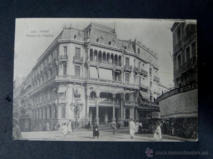 Cartoline: ANTIGUA POSTAL, oran, banco e algeria, no circulada