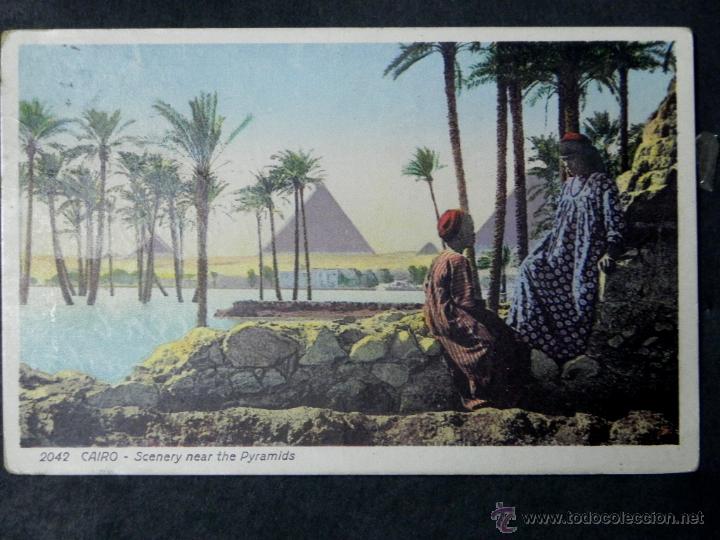 Cartoline: antigua postal, cairo, lugar cerca de las piramides, circulada