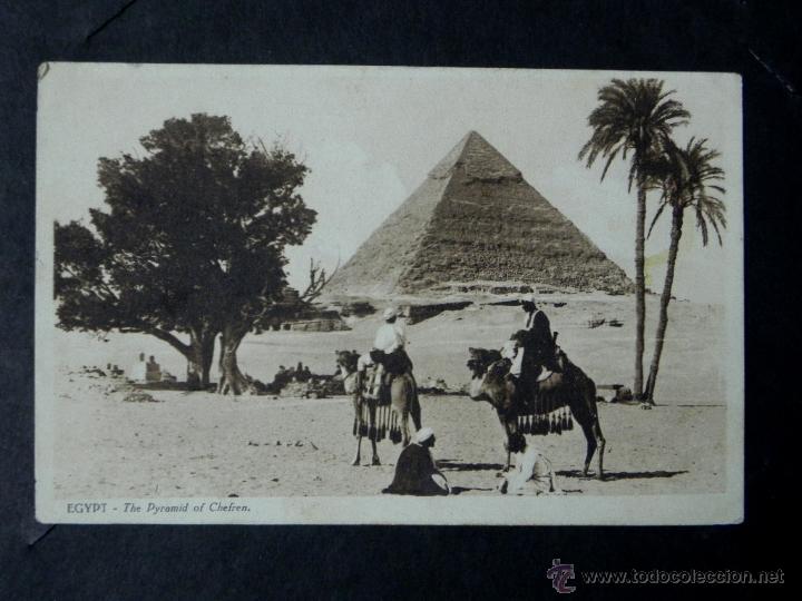 Cartoline: antigua postal, cairo, piramide de kefren, circulada