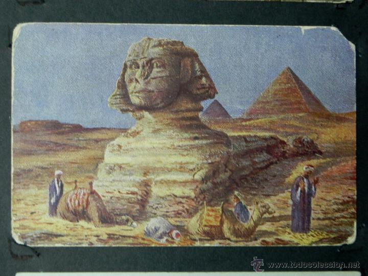 Cartoline: antigua postal, esfinge y piramides, no circulada