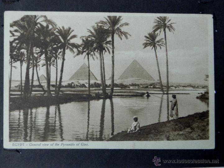 Cartoline: antigua postal, vista general de las piramides de giza, no circulada