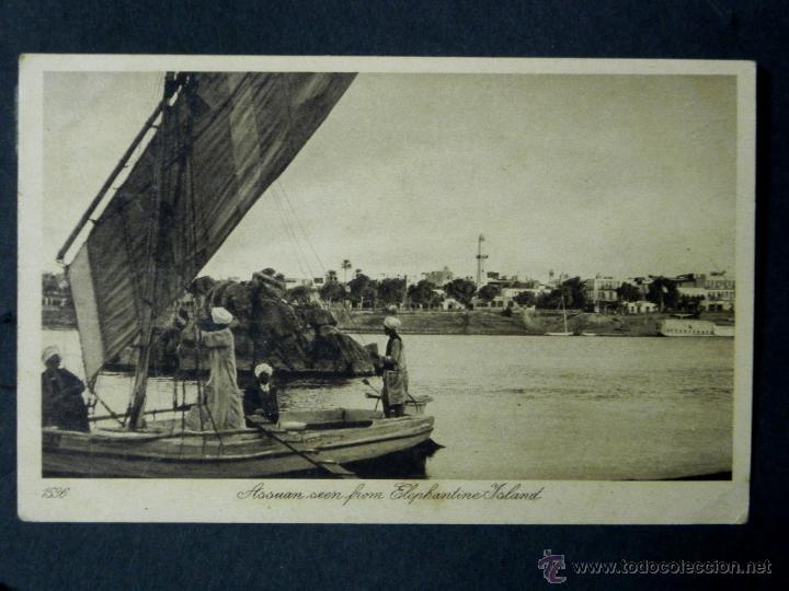 Cartoline: antigua postal, assuan, vista desde la isla elefantina, circulada