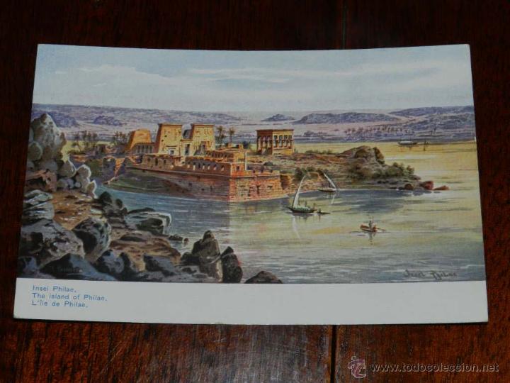 Cartoline: antigua foto postal, isla de philae, sin circular, old photo postcard, The island of philae, uncircu