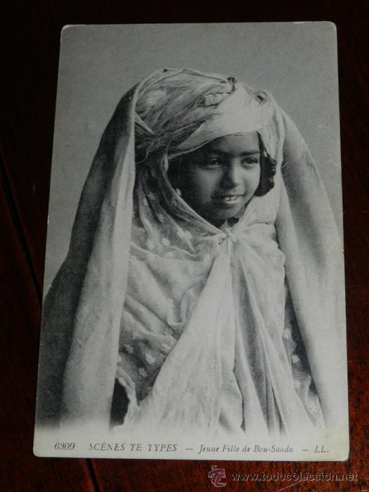 Cartes Postales: ANTIGUA POSTAL DE SCENES ET TYPES, N. 6309, NI&Ntilde;A DE BOU SAADA, ESCRITA, ESCRIA, NO CIRCULADA, ED. L.