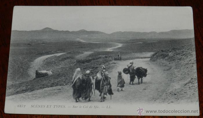 Cartes Postales: ANTIGUA POSTAL DE SCENES ET TYPES, N. 6172, SUR DE COL DE SFA, CIRCULADA Y CON SELLO DEL BATALLON DE