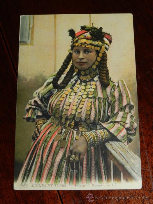 Cartes Postales: ANTIGUA POSTAL DE SCENES ET TYPES, N. 6233, FEMME DE BOGHARI, NO CIRCULADA, ESCRITA, ED. L.L.