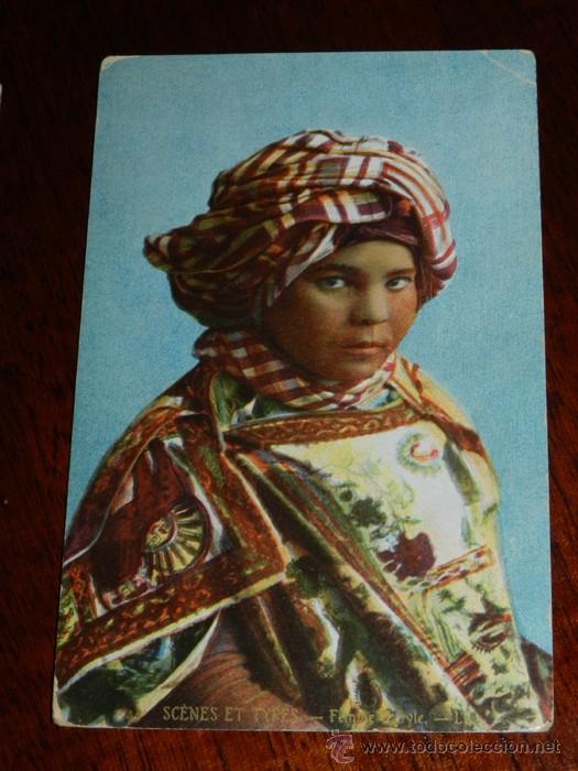 Cartes Postales: ANTIGUA POSTAL DE SCENES ET TYPES, N. 45, FEMME ARABE, POSIBLEMENTE ALGERIA, CIRCULADA Y CON SELLO D