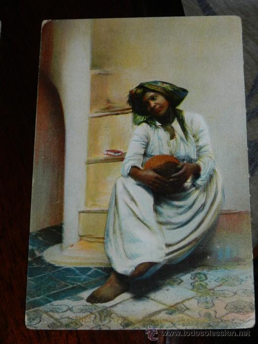 Cartes Postales: ANTIGUA POSTAL DE SCENES ET TYPES, FEMME ARABE, POSIBLEMENTE ALGERIA, CIRCULADA, ED. L.L.