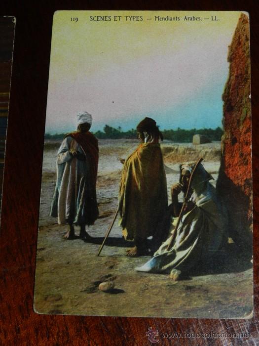 Cartes Postales: ANTIGUA POSTAL DE SCENES ET TYPES, N. 119, MENDIANT ARABES, POSIBLEMENTE ALGERIA,  CIRCULADA Y CON S