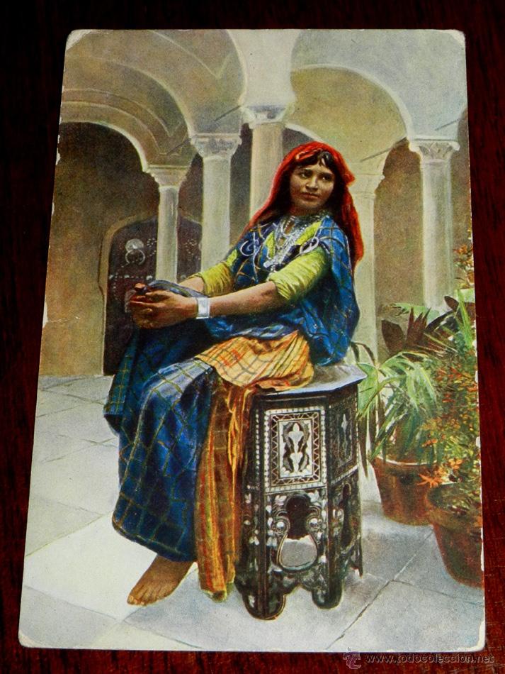 Cartes Postales: ANTIGUA POSTAL DE MUJER ARABE, SERIE 1569 1, POSIBLEMENTE MARRUECOS, CIRCULADA.