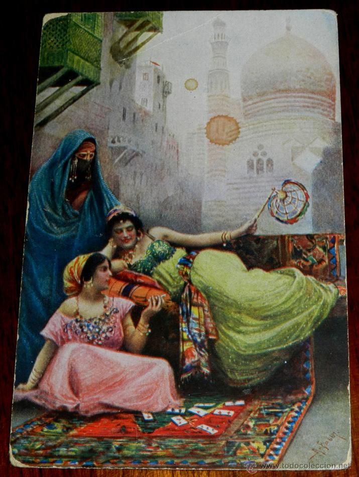 Cartes Postales: ANTIGUA POSTAL DE GRUPO DE MUJERES, SERIE 1022 6(4), POSIBLEMENTE MARRUECOS, CIRCULADA.