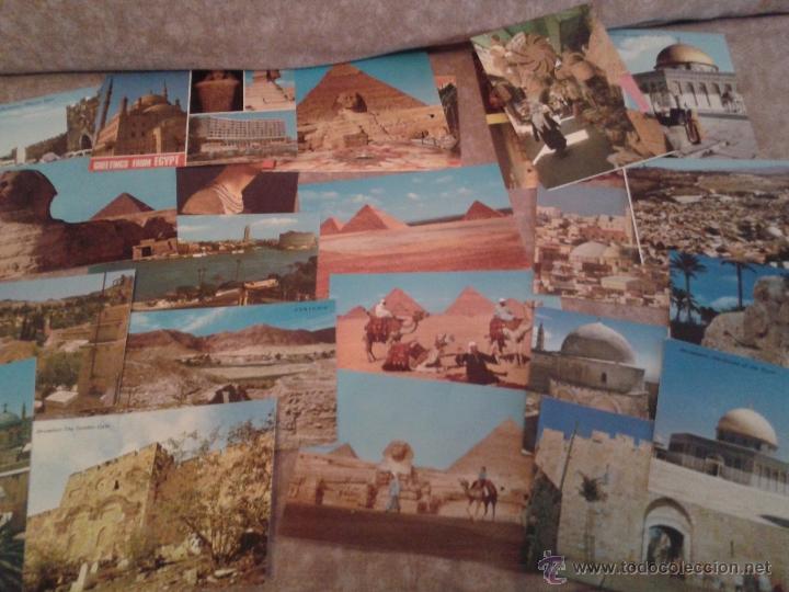 Cartes Postales: 23 POSTALES DE EGIPTO Y JERUSALEN. EN COLOR. DIVERSAS EPOCAS.
