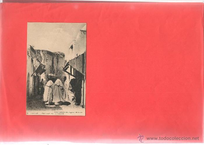 Cartes Postales: POSTAL TANGER UNE RUE DE LA CABBAH escrita 1914 sin sello 14x 9 cm