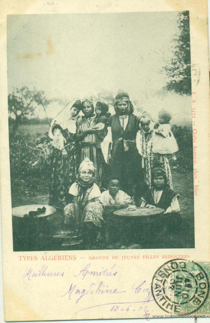Cartoline: NI&Ntilde;AS BEDUINAS. CIRCULADA DESDE CONSTANTINA EN  1902.