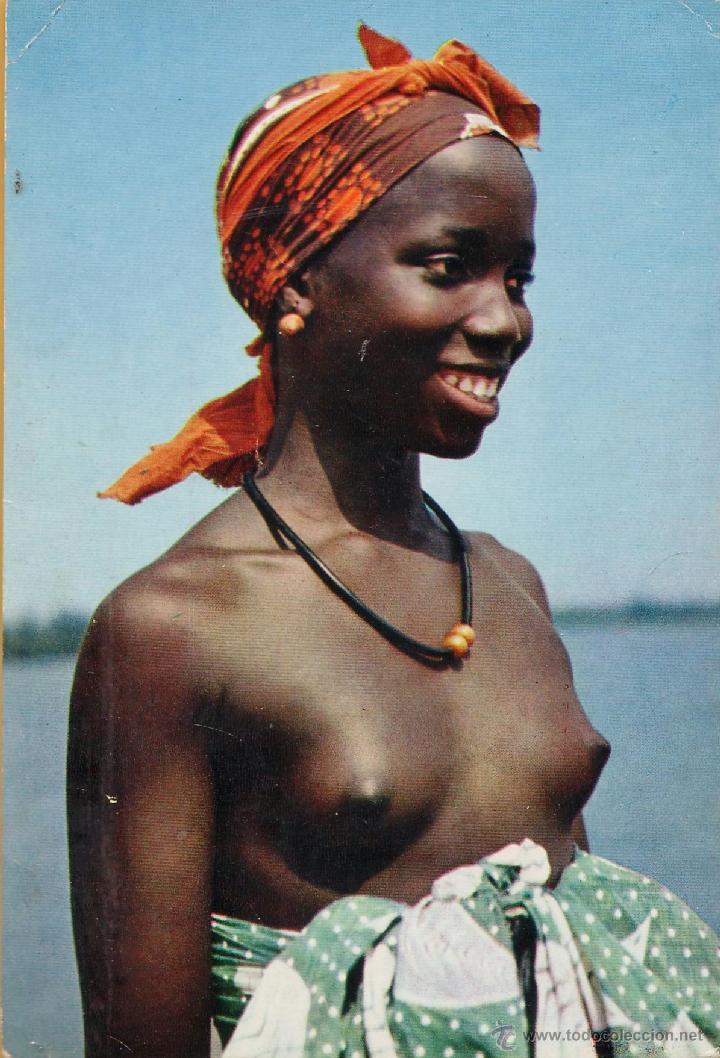 Cartoline: camerun - joven con simpatica sonrisa - escrita - a&ntilde;os 70 -