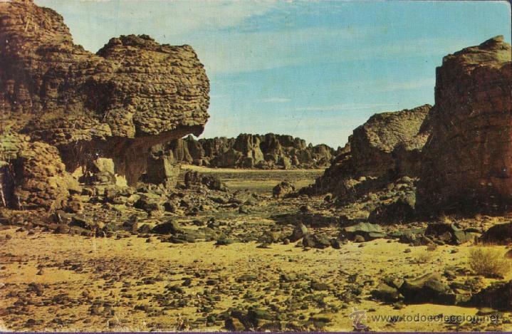 Cartoline: argelia - tassili n'ajjer / ca&ntilde;on - parque patrimonio de la humanidad - nueva - a&ntilde;os 60