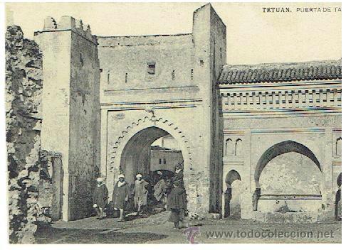 Postales: POSTAL DE TETUAN , PUERTA DE TANGER - Foto 1
