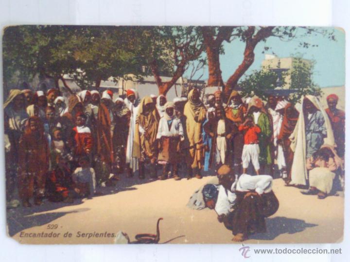 Postais: ANTIGUA POSTAL, ENCANTADOR DE SERPIENTES, FOTOGRAFIA LEHNERT & LANDROCK