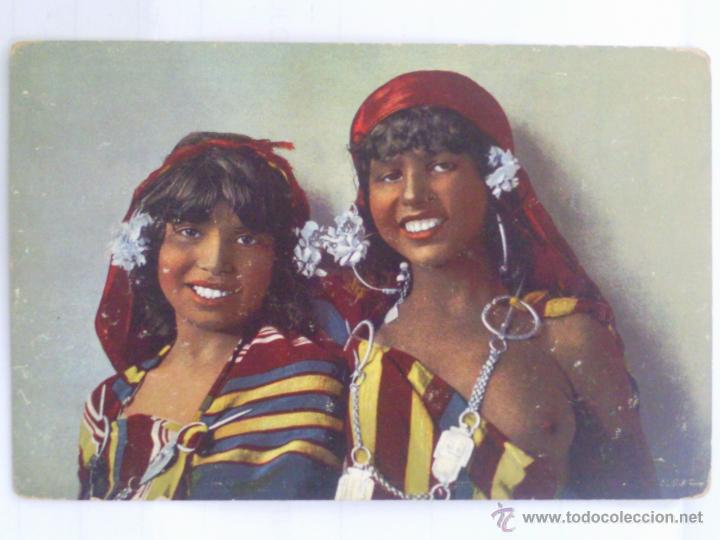 Postais: ANTIGUA POSTAL, NI&Ntilde;AS MARROQUIES, FOTOGRAFIA LEHNERT & LANDROCK