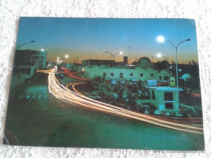 Postkarten: POSTAL DEL SAHARA. PLAZA DEL PILAR (VISTA NOCTURNA). A&Ntilde;OS 70