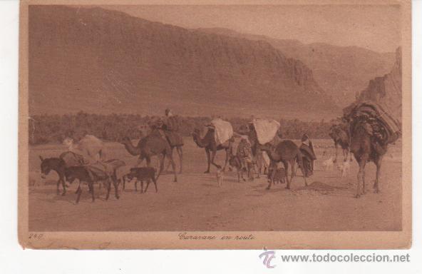 Postcards: Antigua Postal no circulada de  Caravana en el desierto. Editores L & L