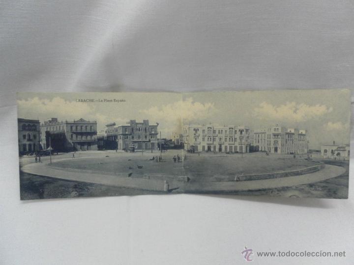 Postales: Larache. Plaza de Espa&ntilde;a. Postal doble. - Foto 1