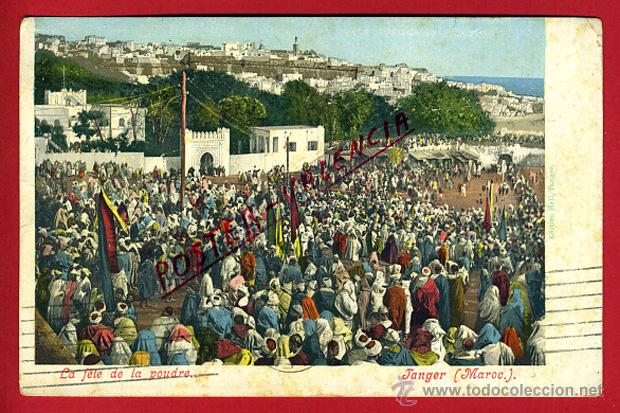 Cartoline: POSTAL TANGER, MARRUECOS, LA FETE DE LA POUDRE, P95594