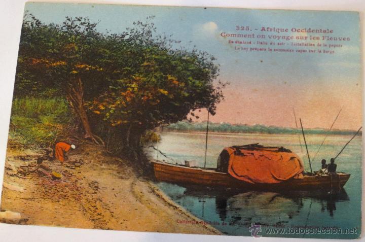 Cartes Postales: POSTAL AFRIQUE OCCIDENTALE COMMENT ON VOYAGE SUR LES FLEUVES