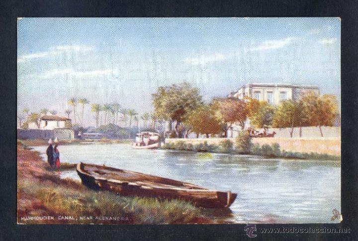 Postais: Egipto. *Mahmoudieh Canal, near Alexandria* Oliette n&ordm; 7203. Nueva.