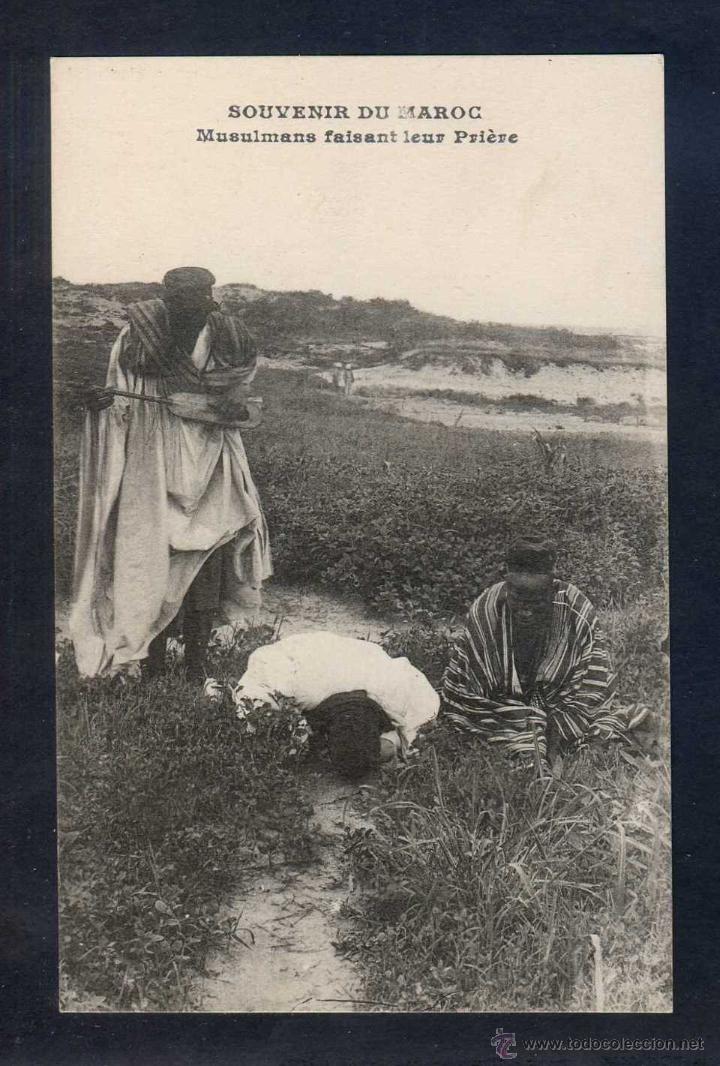 Postais: Marruecos. *Souvenir du Maroc. Musulmans faisant leur Pri&egrave;re* Nueva.