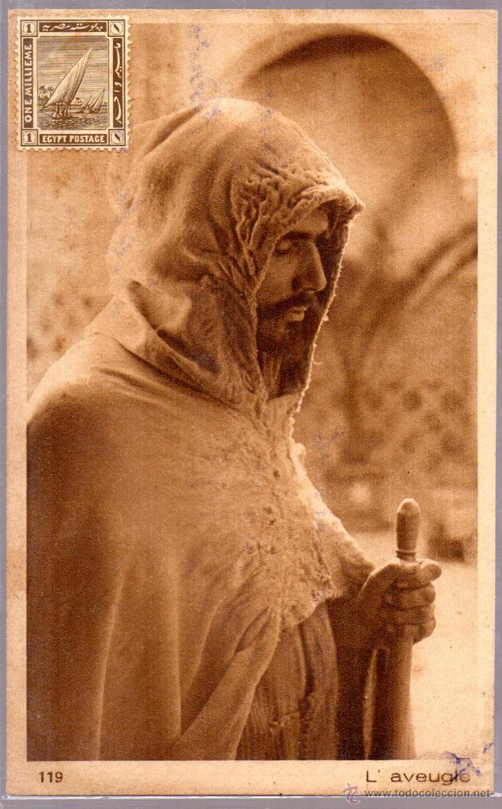 Postcards: TARJETA POSTAL EGIPTO, L'AVEUGLE, L. & L.