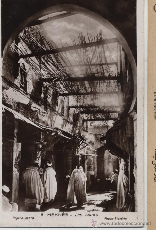 Postales: Postal Mekn&eacute;s: les souks - Foto 1