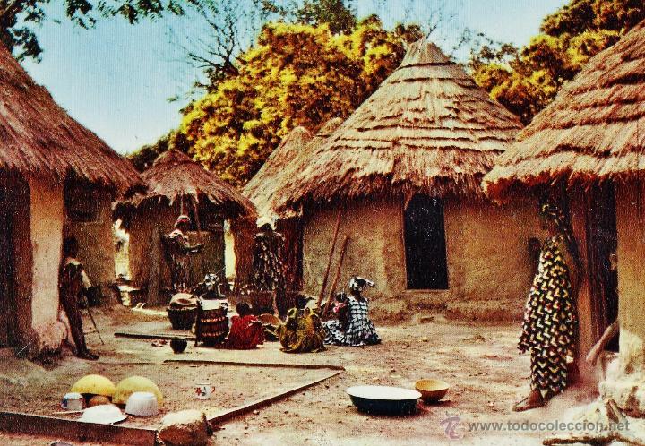 Postales: postal - col. africa en colores - n&ordm; 3681 - poblado africano - ed. iris / francia - nueva -